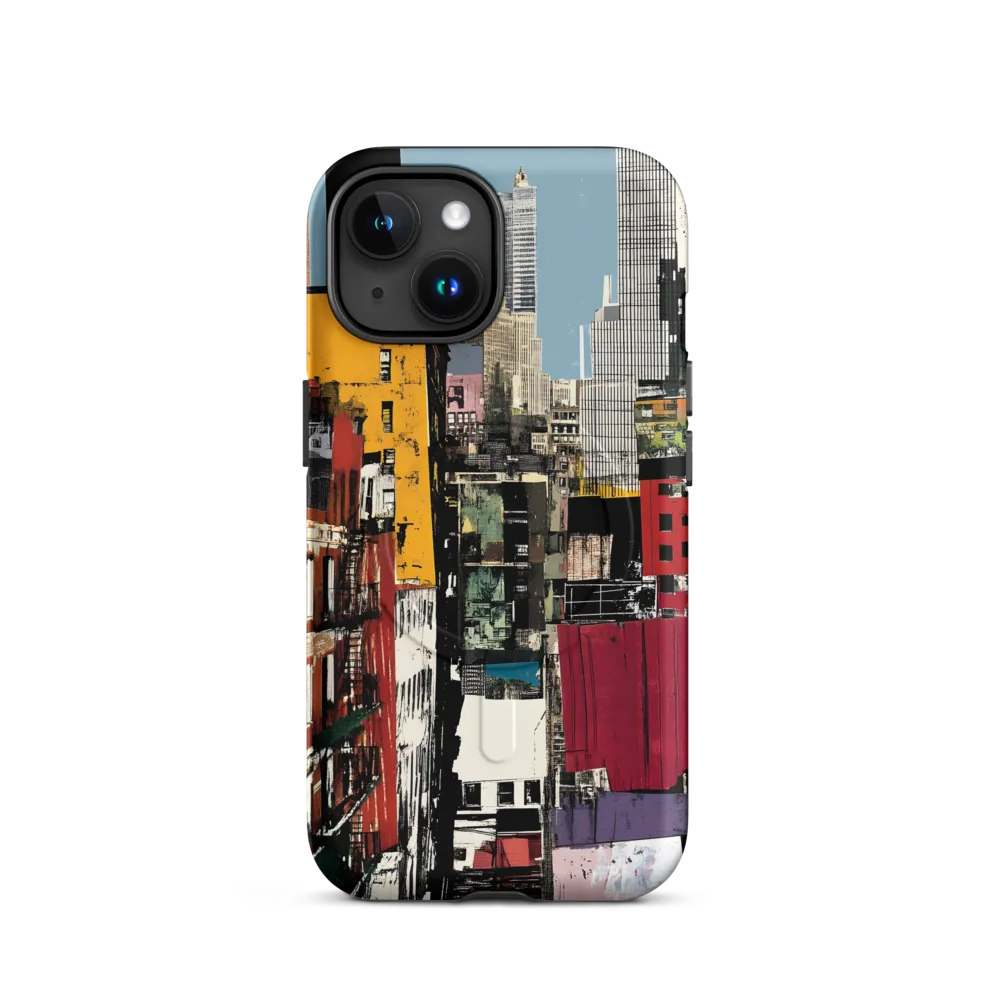 Urban Collage: A Vivid Cityscape | Phone Case |  15 | MagSafe® Tough Case | Matte