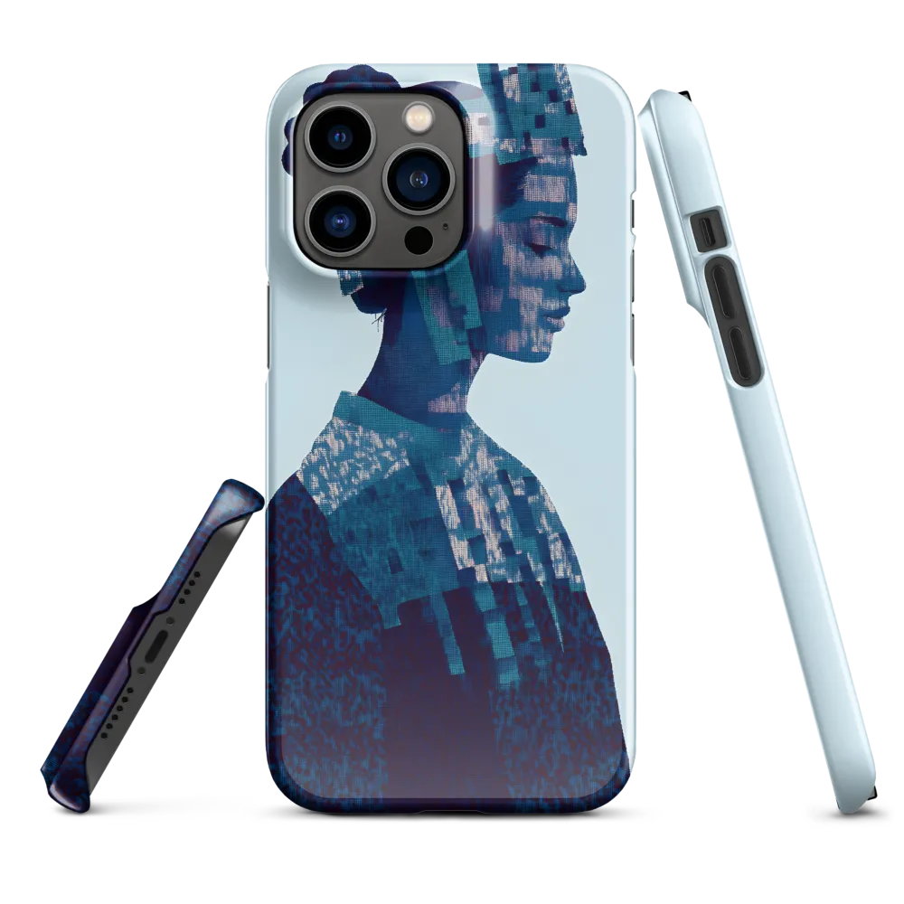 Digital Portrait in Abstract Blue