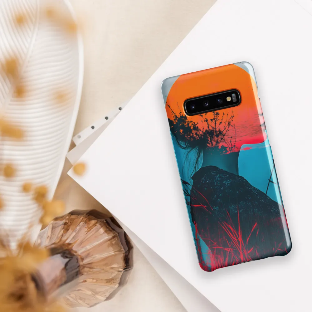 Ethereal Silhouette: A Dance of Nature and Self | Phone Case |  S10 Plus | Snap Case | Glossy