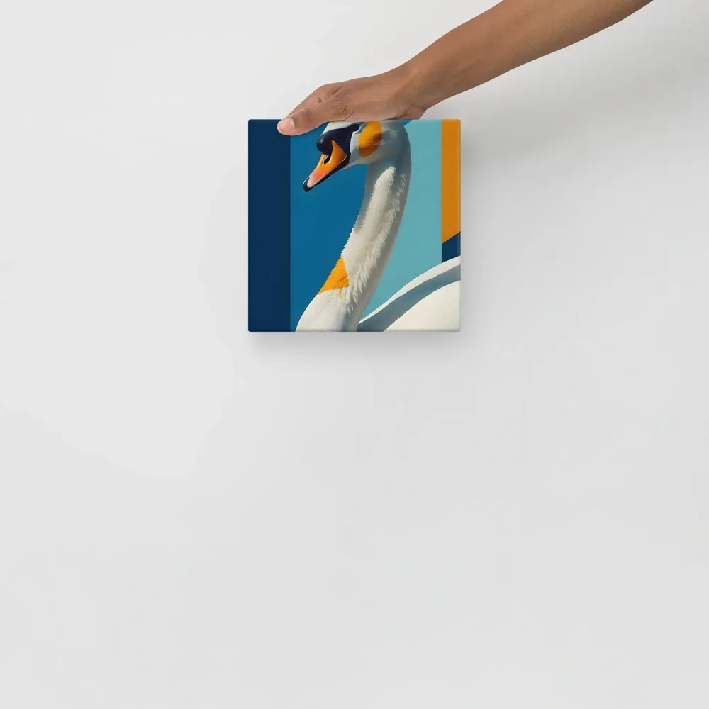 Geometric Swan 
 Canvas | 8″x 8″