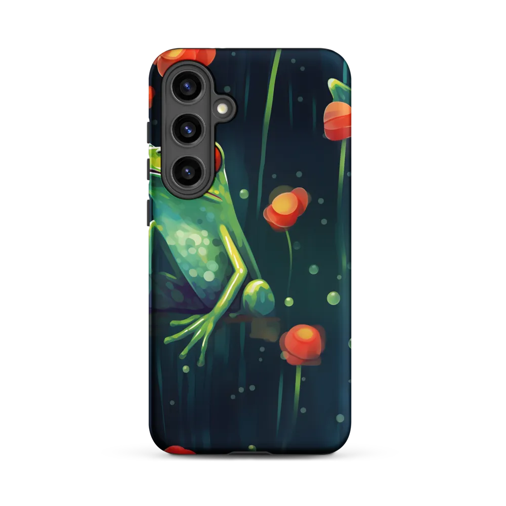 Playful Frogs in a Lush Pond | Phone Case |  S24 Plus | Tough Case | Matte