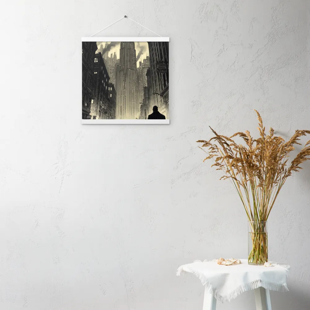 Echoes of the City | Poster With White Wood Hanger | 16″×16″