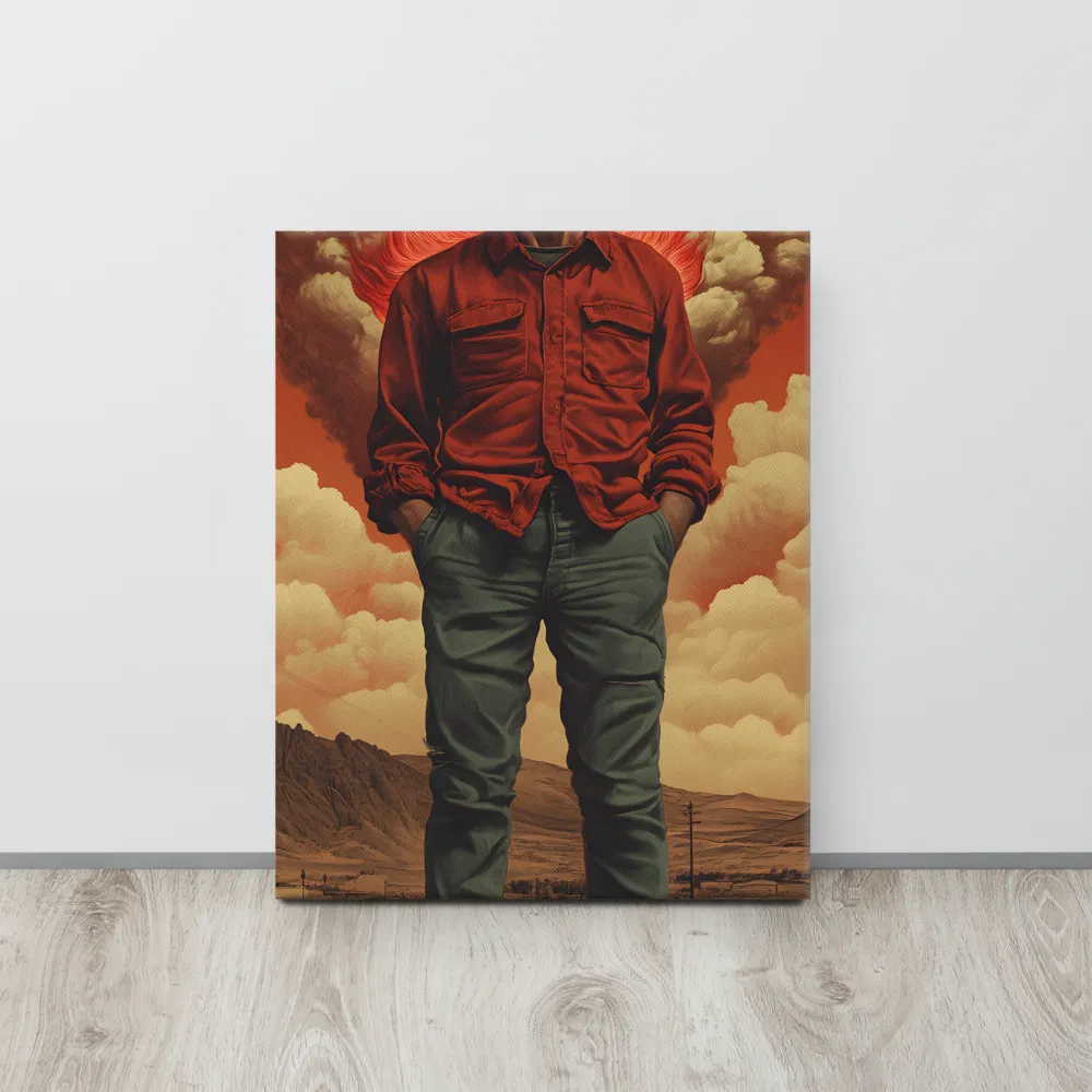 Defiant Spirit in a Surreal Landscape | Canvas | 16″×20″