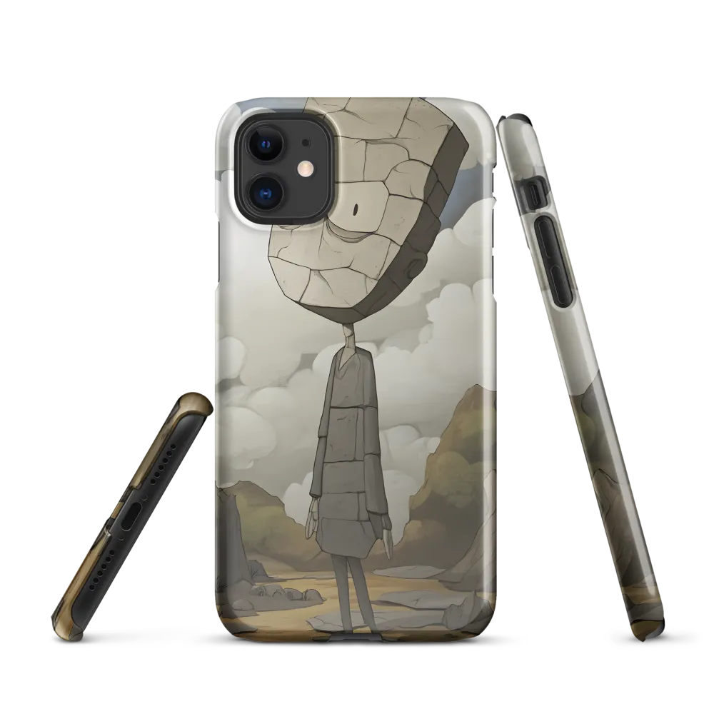 Whimsical Stone Figure in a Rocky Landscape | Phone Case |  11 | Snap Case | Glossy