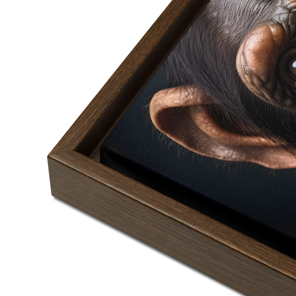Whispers of Curiosity | Canvas with Brown Frame | 16″×20″