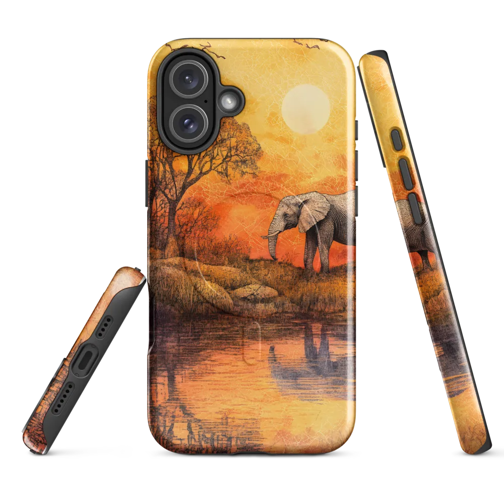Elephant's Serenity at Dusk
