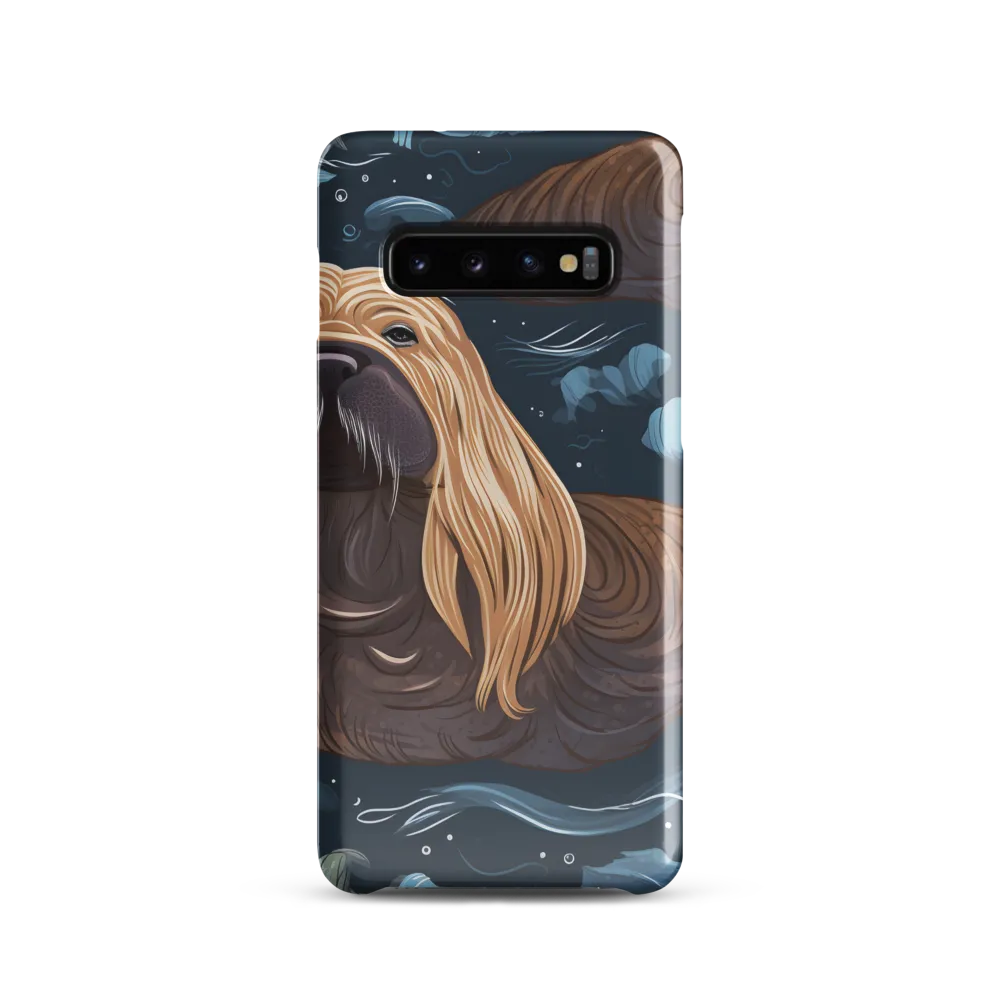 Whimsical Walruses in Deep Blue