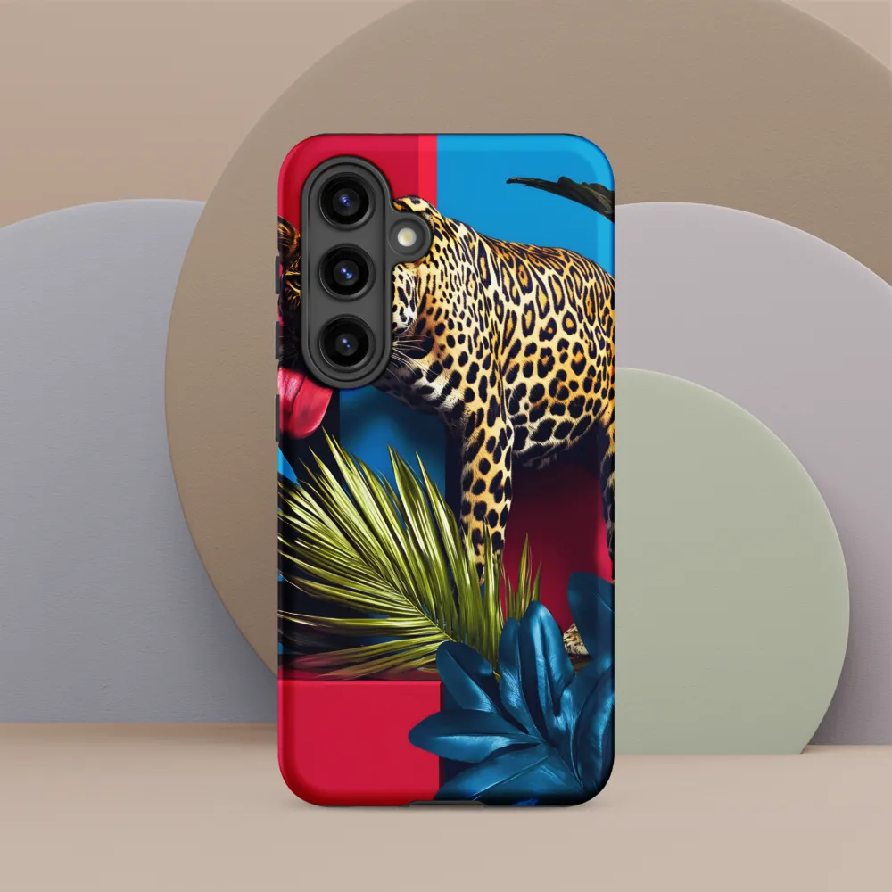 Playful Leopard in Vibrant Paradise