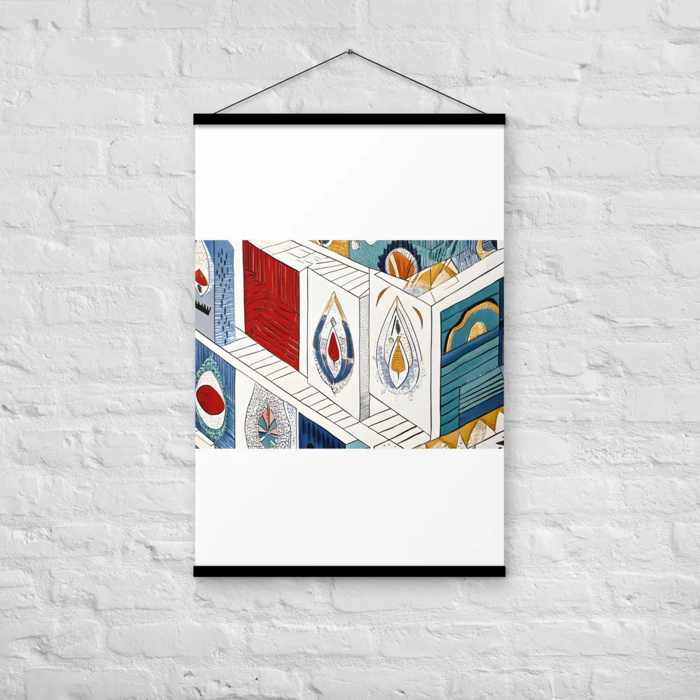Symphony of Geometric Harmony | Poster With Black Wood Hanger | 24″×36″