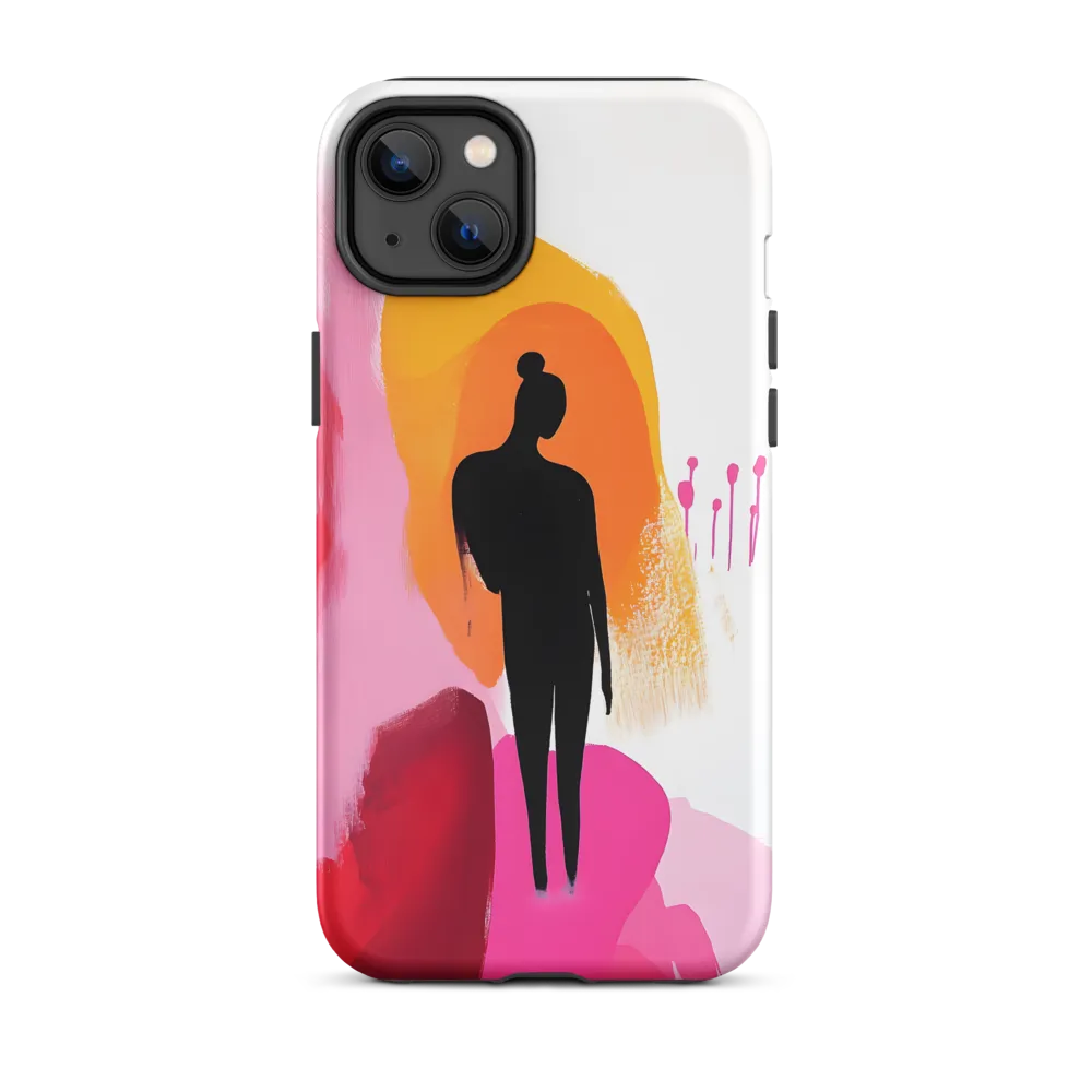 Silhouette in Colorful Abstraction