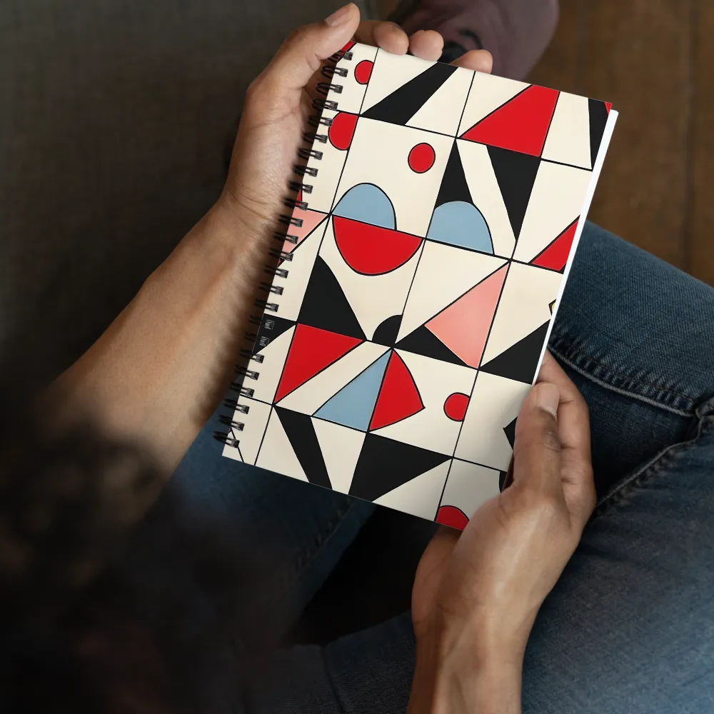 Dynamic Geometric Harmony | Spiral Notebook