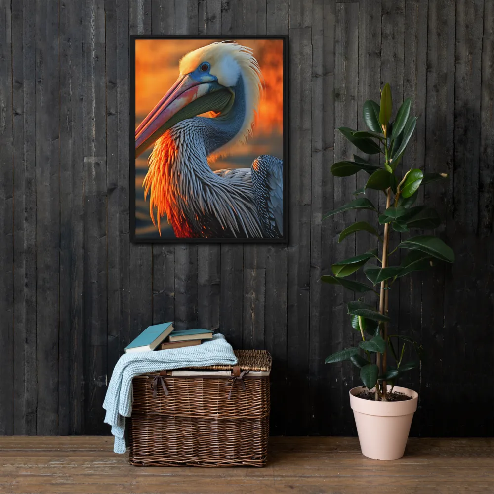 Elegance of the Pelican at Sunset