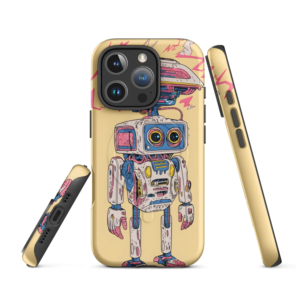 Whimsical Robot Delight | Phone Case |  16 Pro | MagSafe® Tough Case | Matte