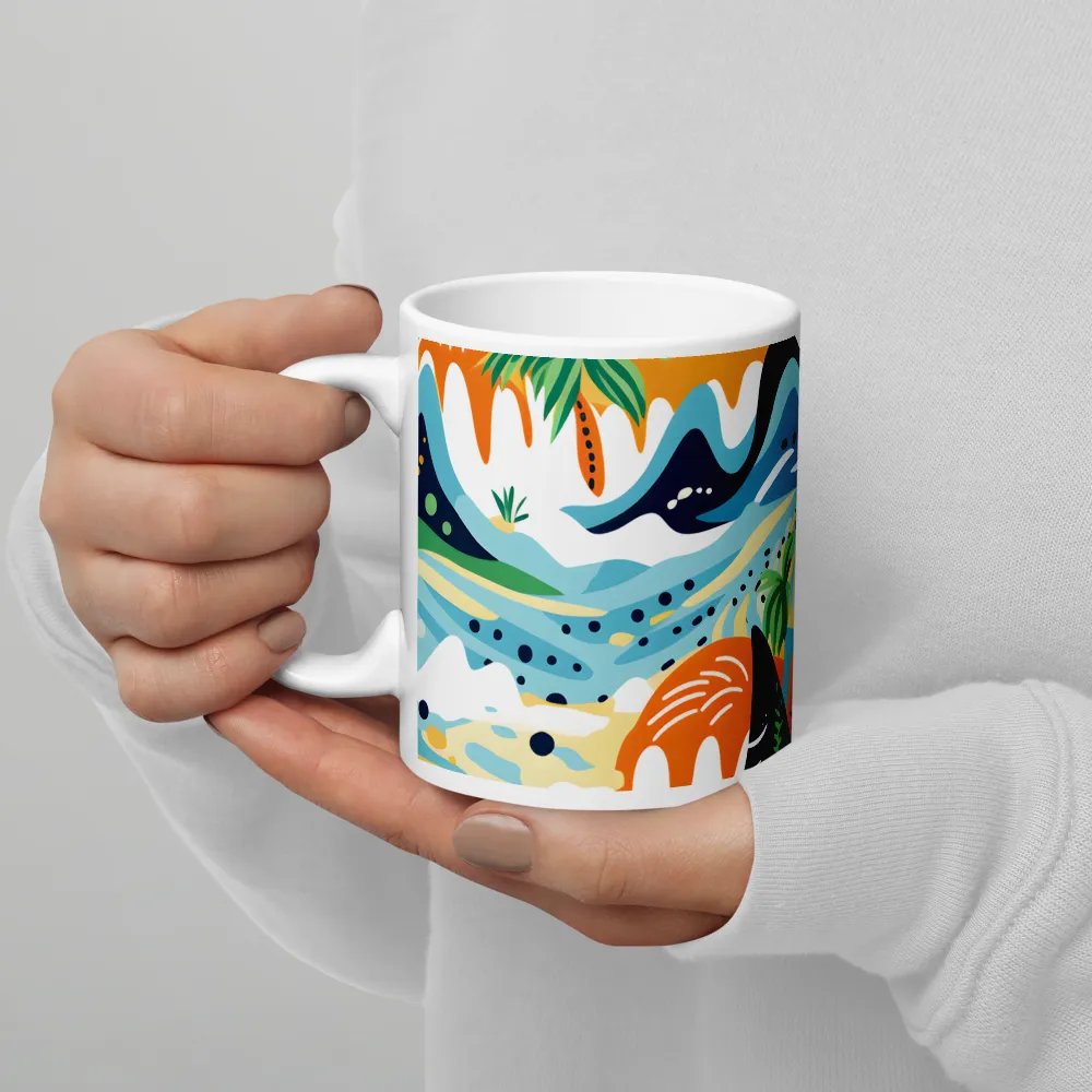 Abstract Tropical Landscape | Mugs | Multiple Sizes & Colors