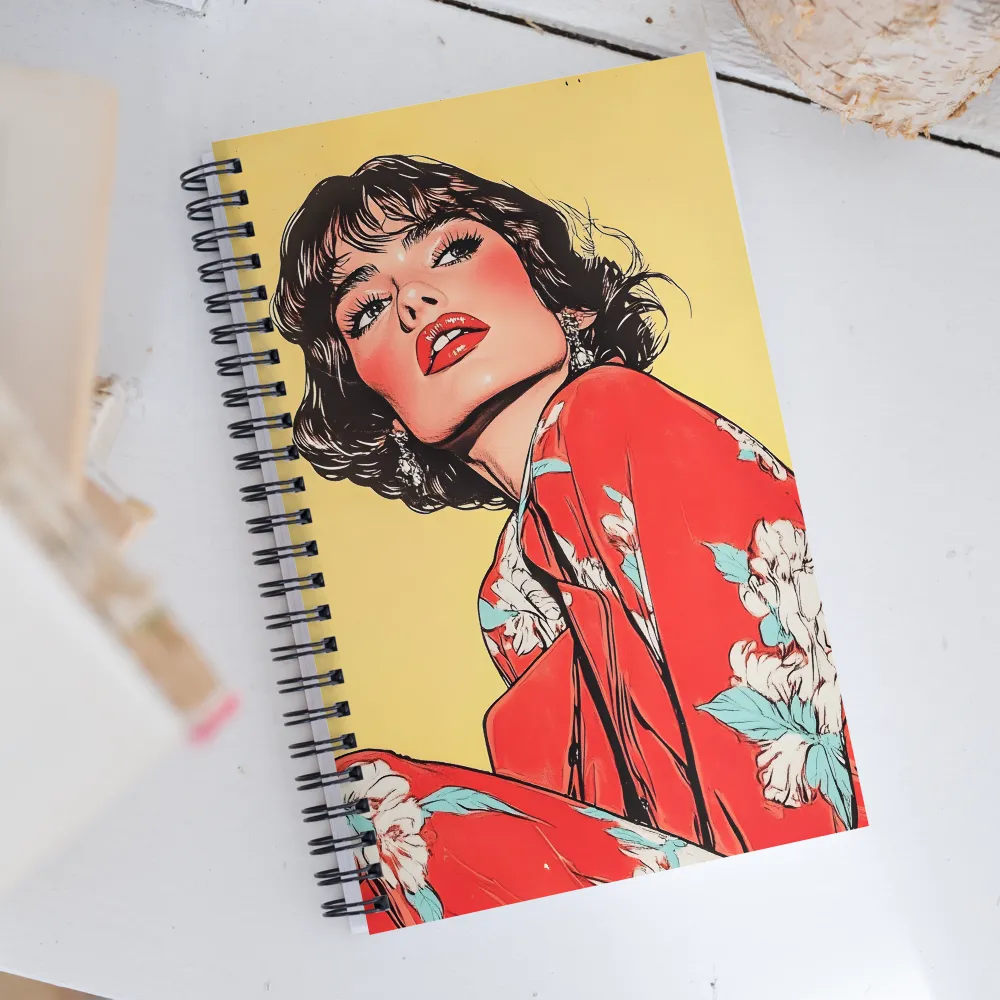 Striking Elegance in Pop Art | Spiral Notebook