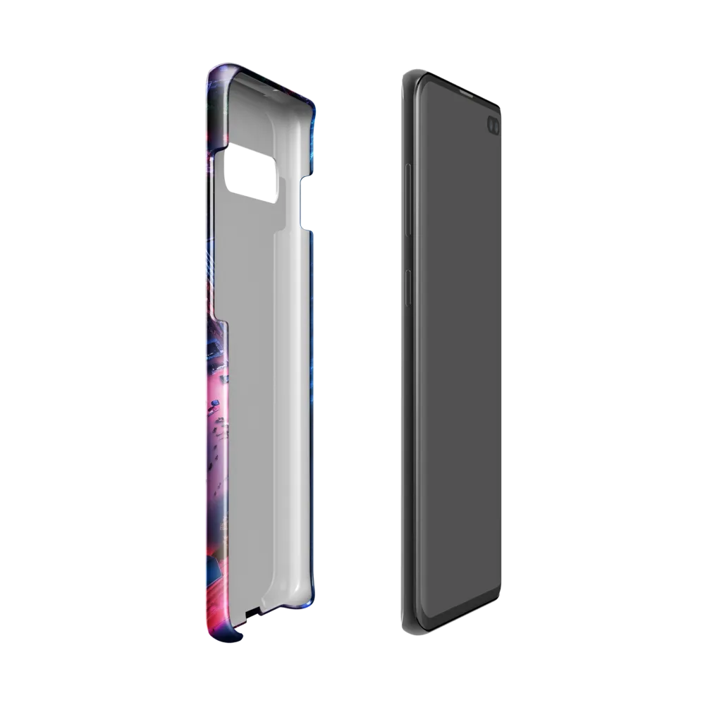 Twilight Reflections: A Serene Beach Aerial | Phone Case |  S10 | Snap Case | Glossy