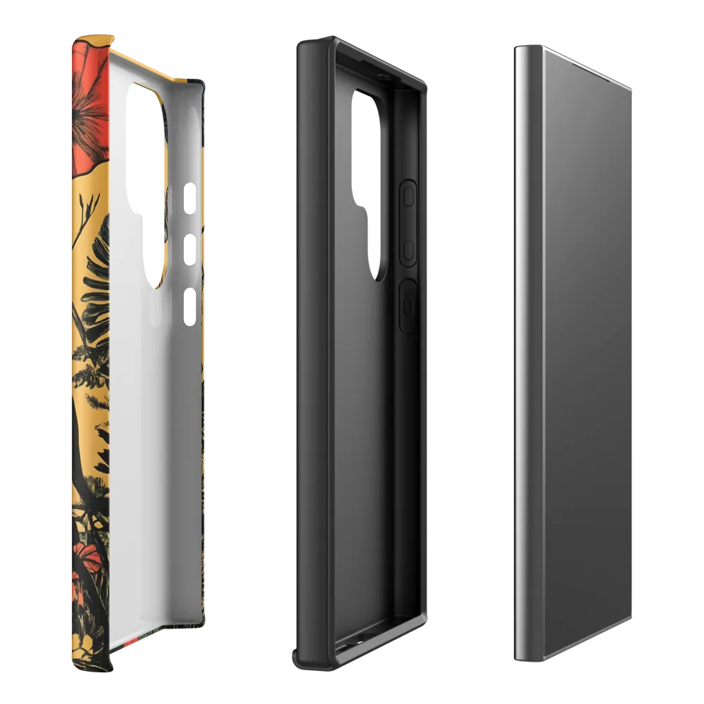 Floral Majesty: The Elephant's Sanctuary | Phone Case |  S24 Ultra | Tough Case | Matte