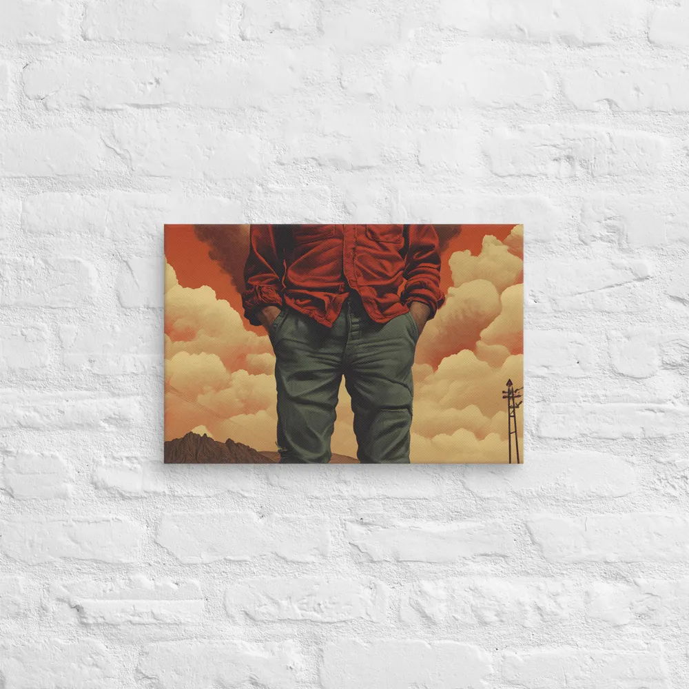 Defiant Spirit in a Surreal Landscape | Canvas | 12″×18″