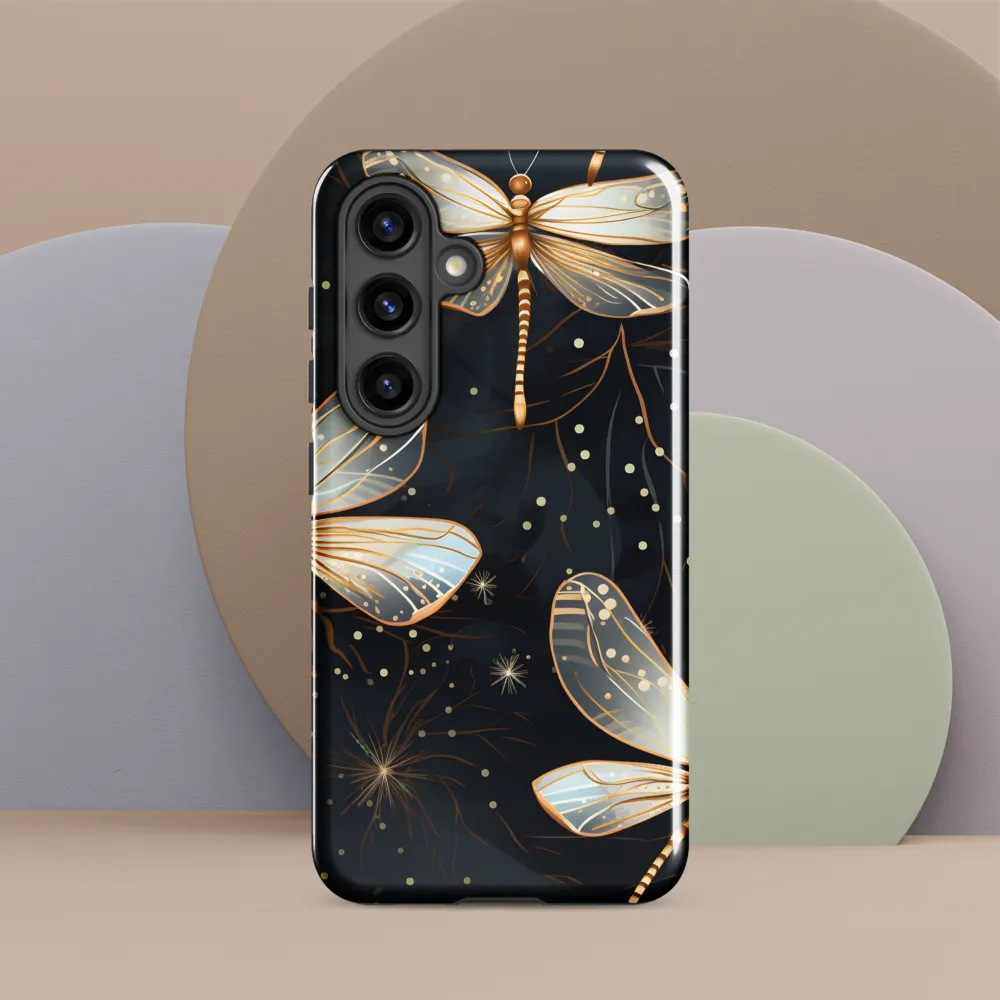 Ethereal Dance: Dragonflies in a Midnight Garden