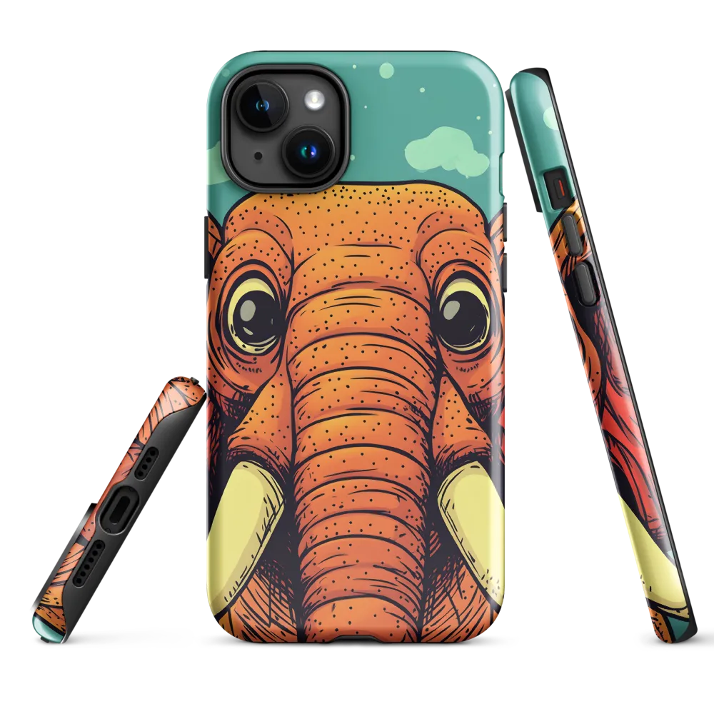 Whimsical Majesty: The Playful Elephant | Phone Case |  15 Plus | Tough Case | Glossy