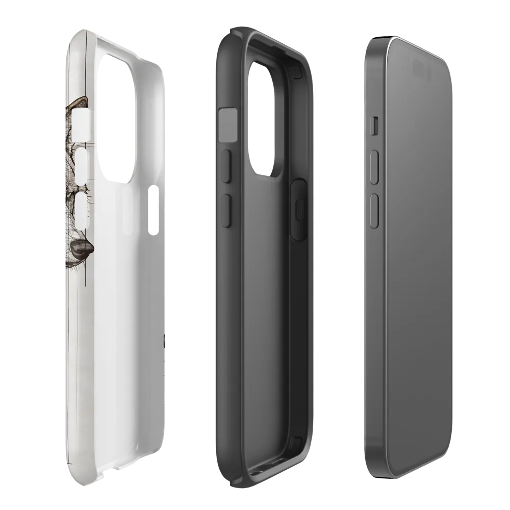 Geometric Harmony: The Essence of Wolves | Phone Case |  14 Pro | Tough Case | Matte