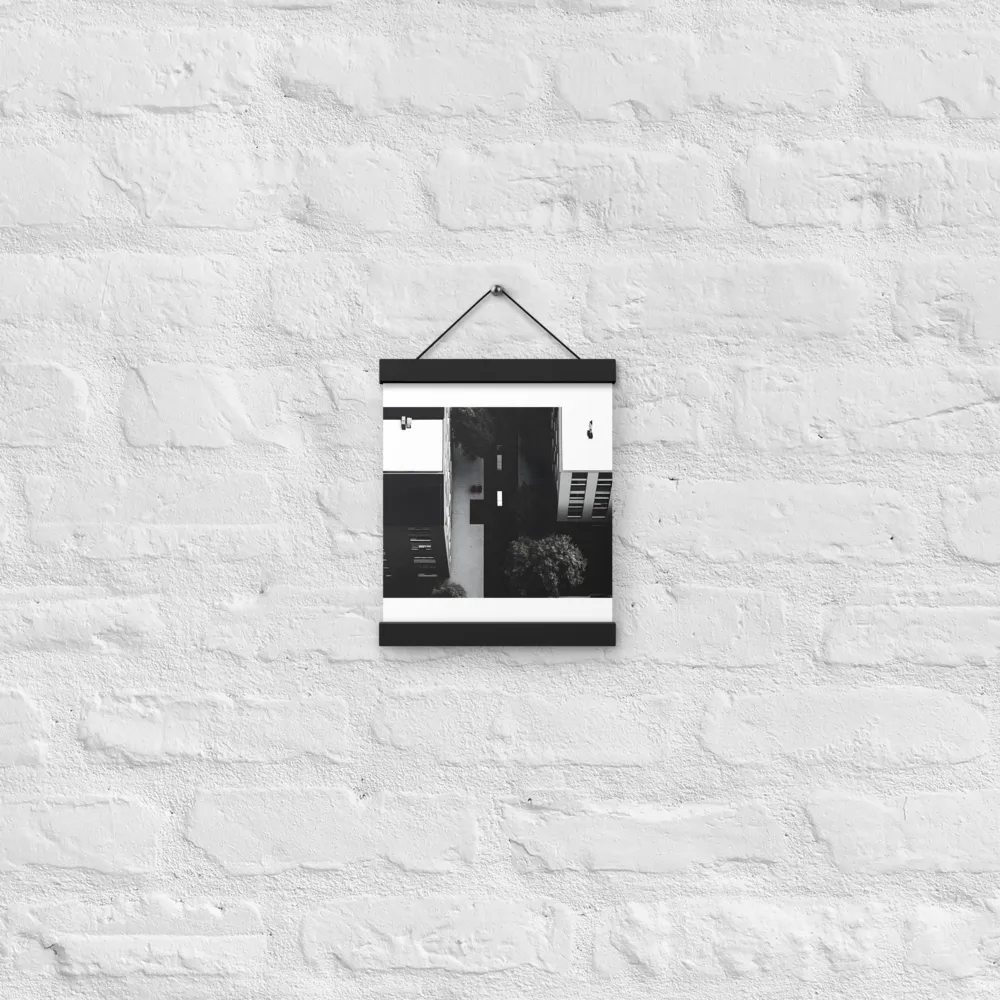 Urban Serenity from Above | Poster With Black Wood Hanger | 8″×10″