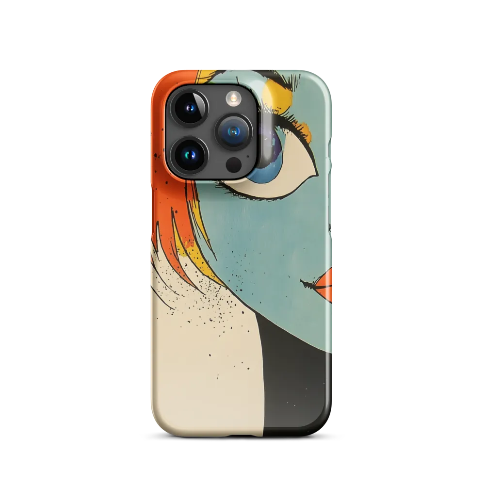 Vivid Expressions: A Portrait in Blue | Phone Case |  15 Pro | Snap Case | Glossy