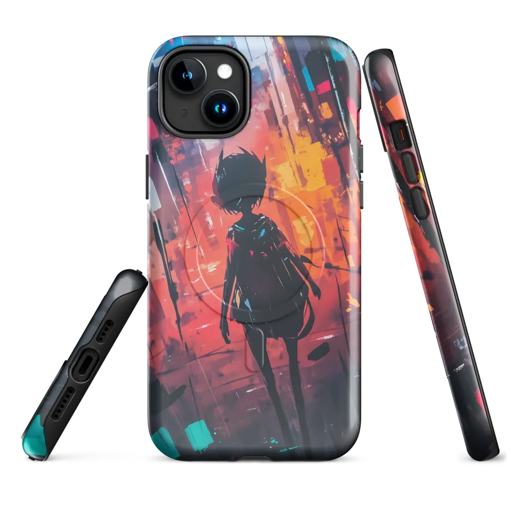 Silhouette in the Urban Abyss | Phone Case |  15 Plus | MagSafe® Tough Case | Glossy