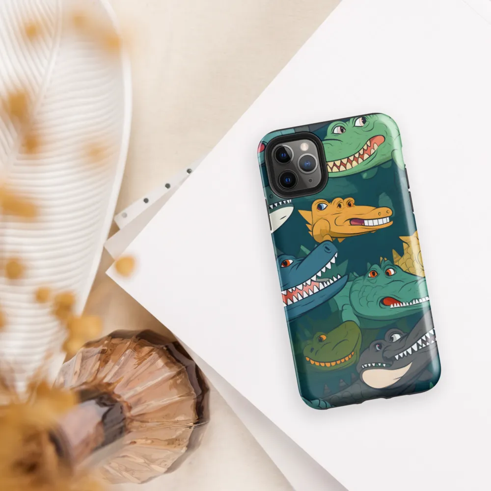 Cheerful Crocodilian Parade | Phone Case |  11 Pro Max | Tough Case | Glossy