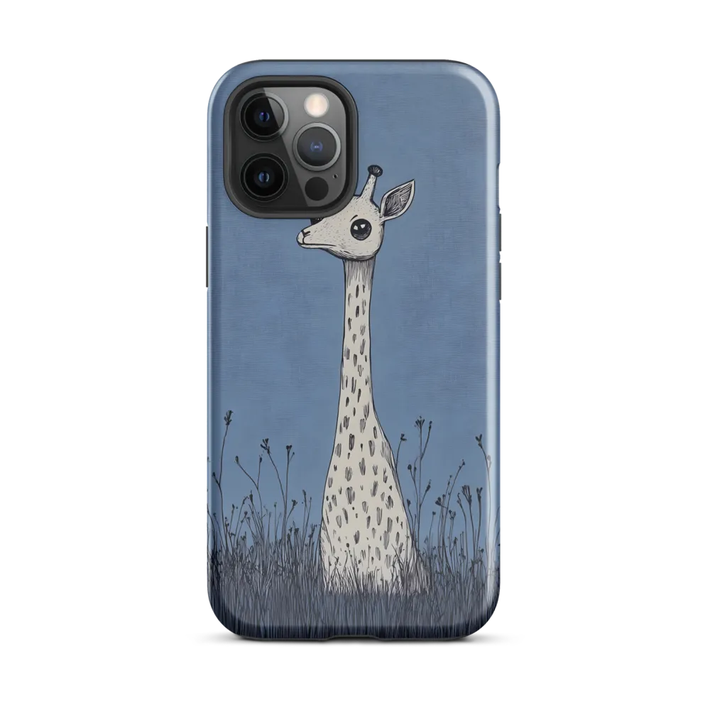 Whimsical Giraffe in Blue