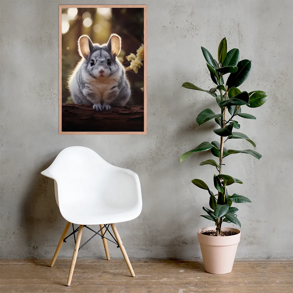 Curious Chinchilla in the Forest