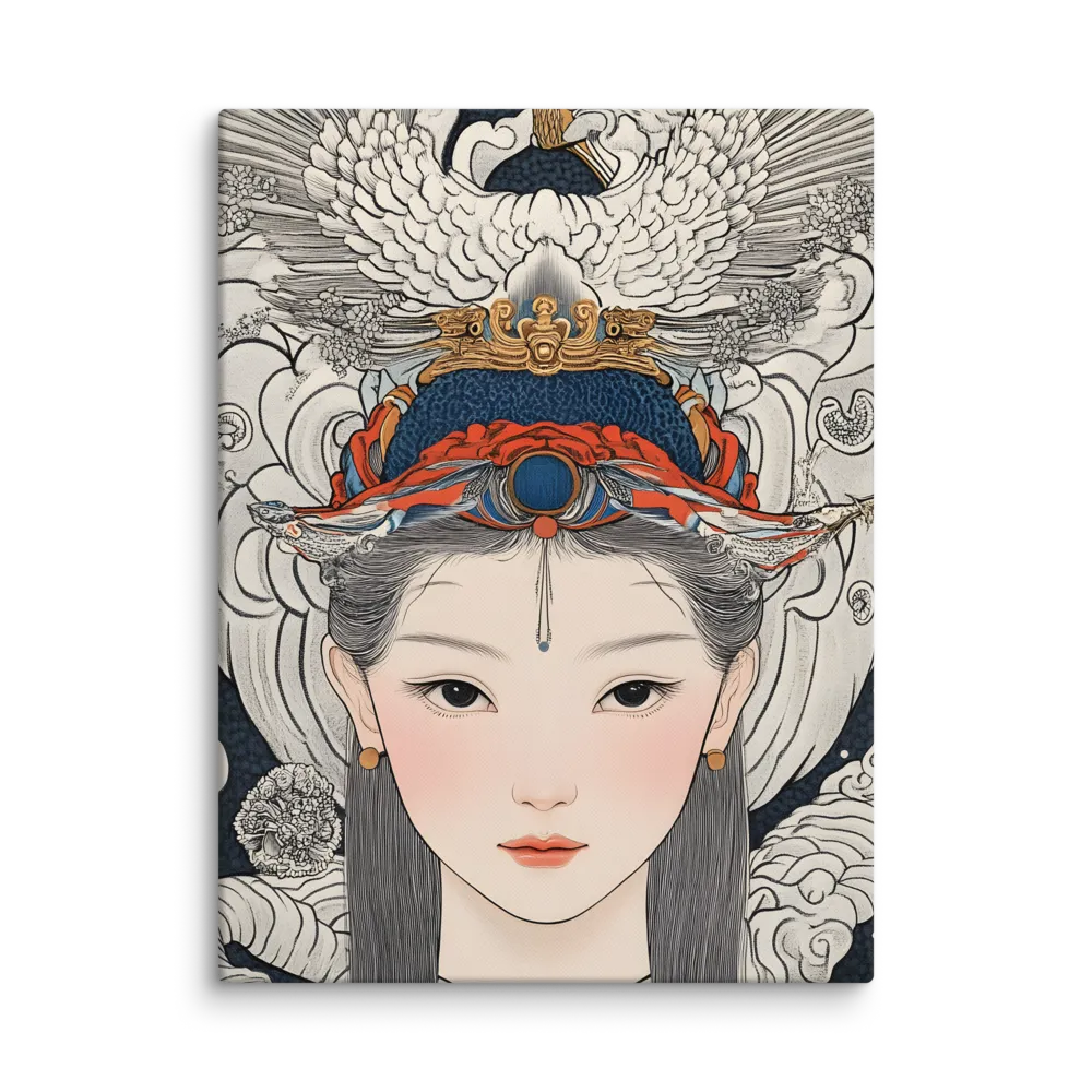 Serenity in Myth: A Traditional Portrait | Canvas | 30″×40″