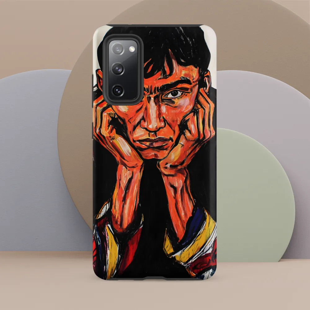 Contemplative Intensity: An Expressionist Portrait