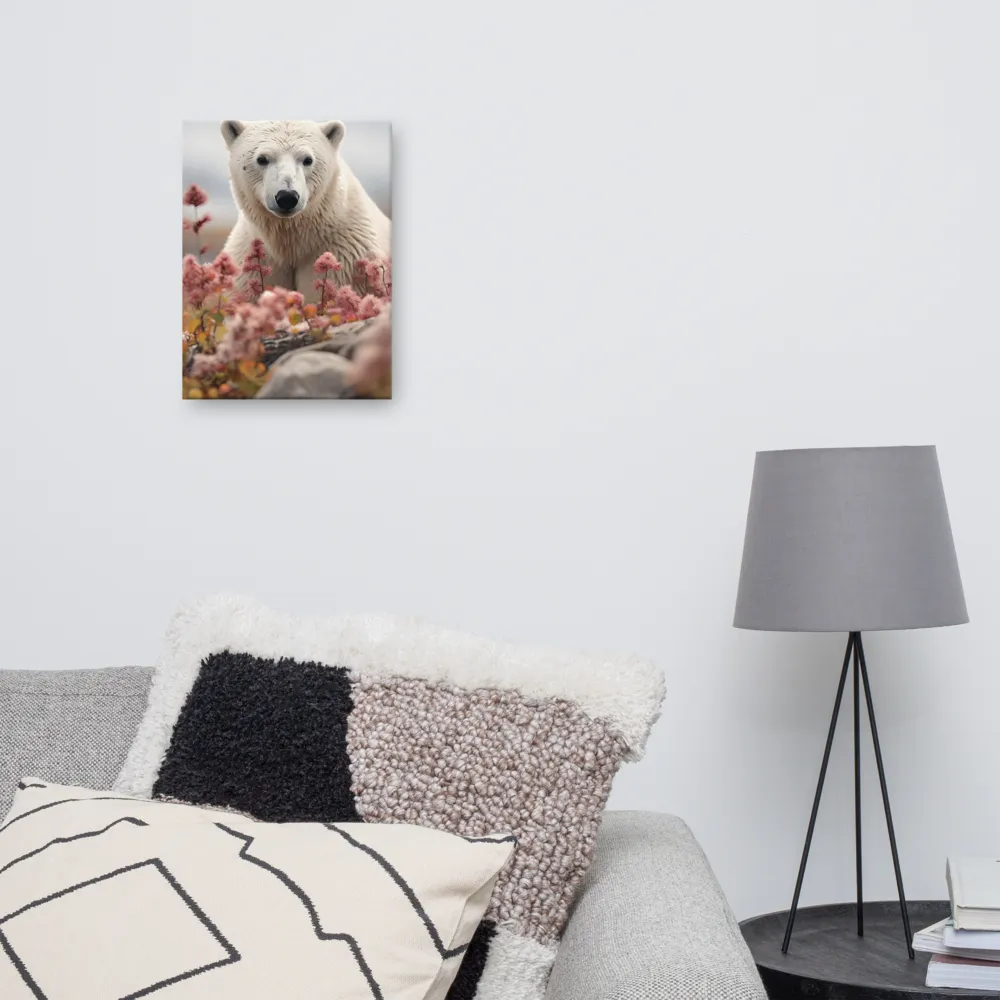 Curiosity Among Blooms: The Polar Bear