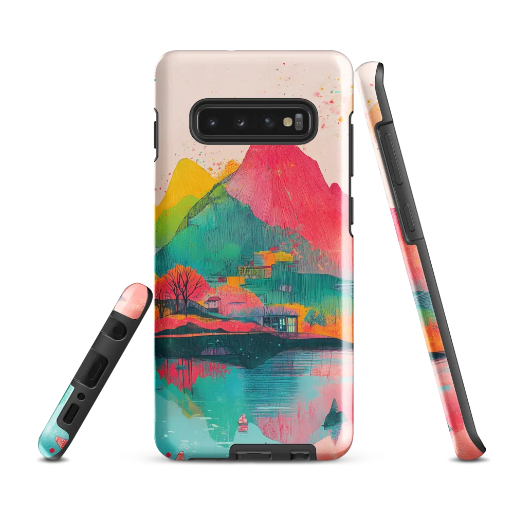 Vibrant Serenity: A Surreal Landscape | Phone Case |  S10 Plus | Tough Case | Glossy