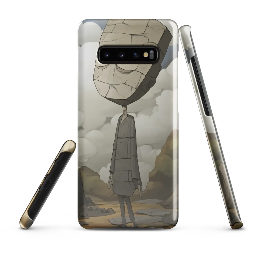 Whimsical Stone Figure in a Rocky Landscape | Phone Case |  S10 Plus | Snap Case | Glossy