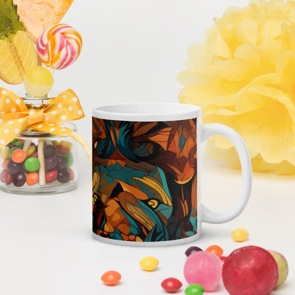 Fierce Royalty: A Geometric Exploration of Lions | Mugs | Multiple Sizes & Colors