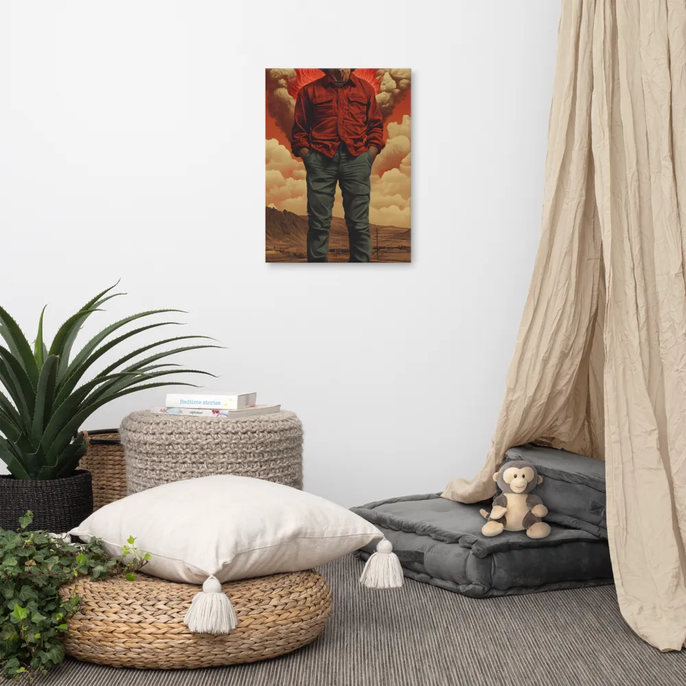 Defiant Spirit in a Surreal Landscape | Canvas | 18″×24″