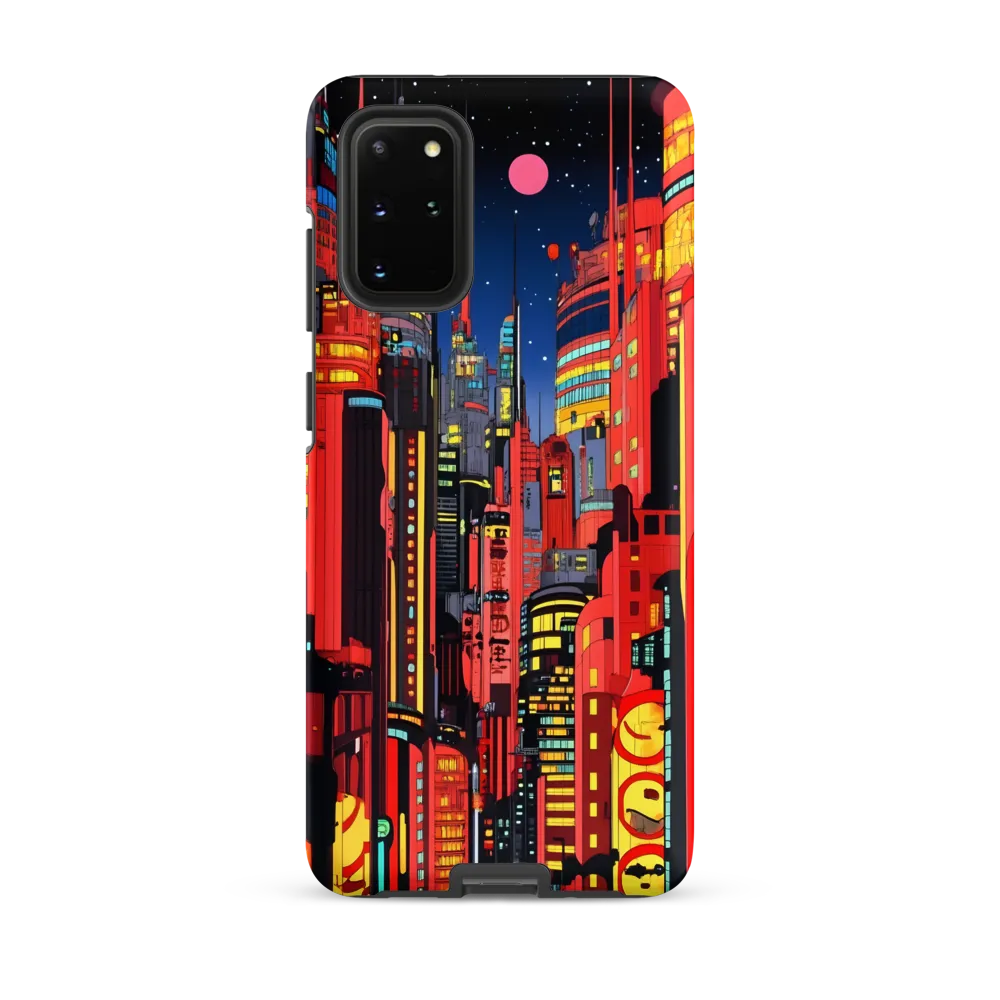 Neon Dreams: A Cyberpunk Cityscape | Phone Case |  S20 Plus | Tough Case | Matte
