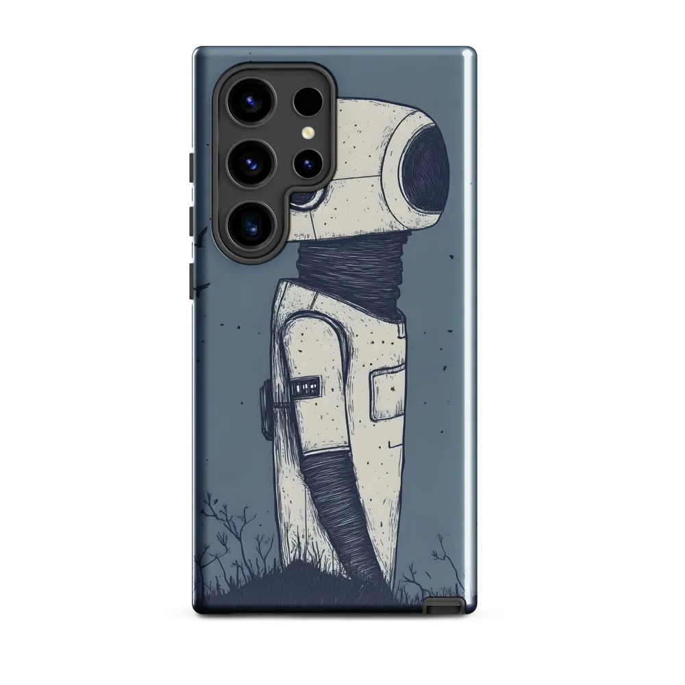 Contemplative Robot in a Barren Landscape