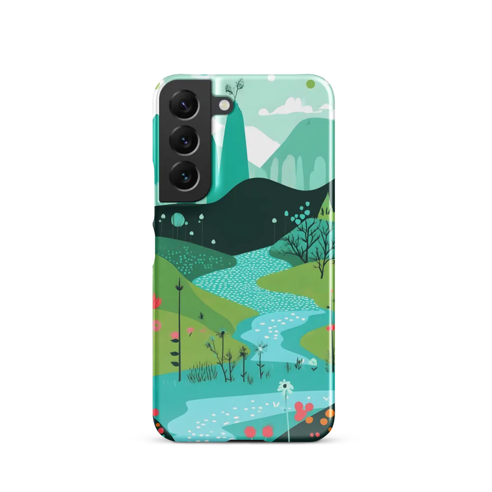 Whimsical River in a Lush Landscape