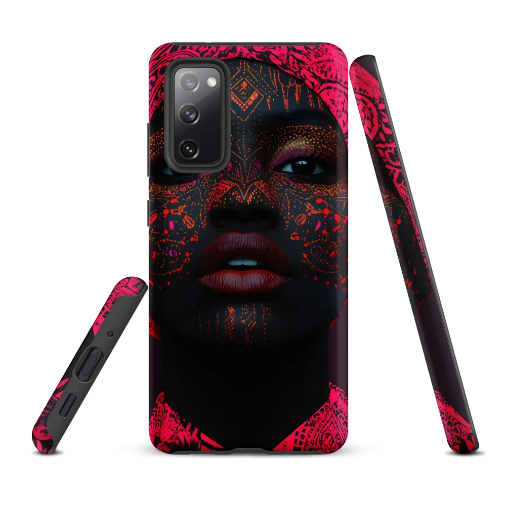 Neon Adornments: A Portrait of Cultural Expression
