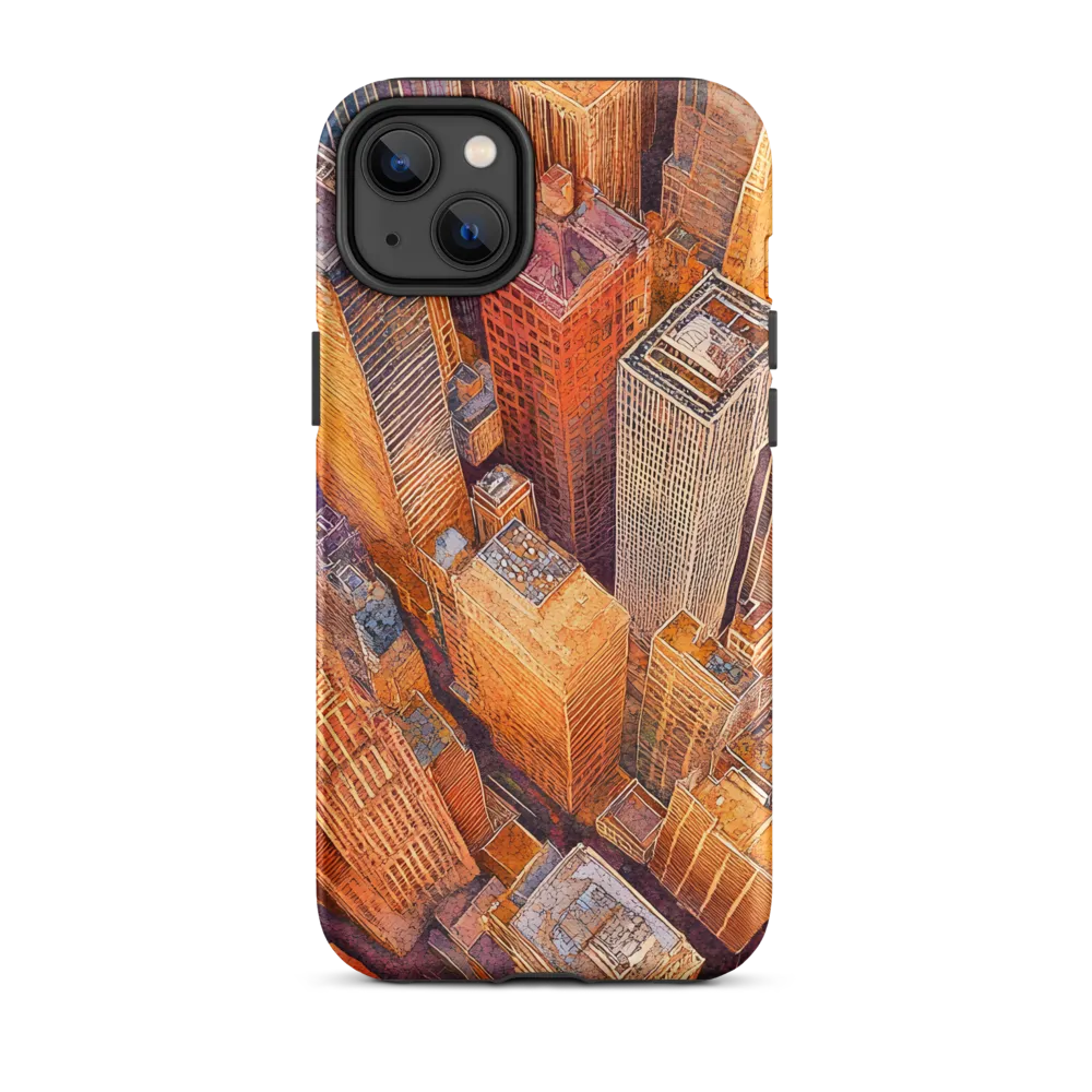 Urban Symphony in Orange and Purple