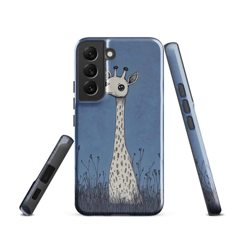 Whimsical Giraffe in Blue
