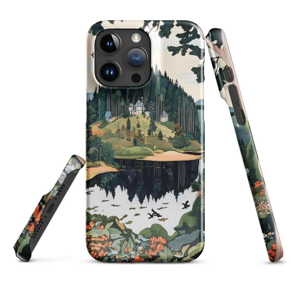 Tranquil Reflections: A Serene Landscape | Phone Case |  15 Pro Max | Snap Case | Glossy