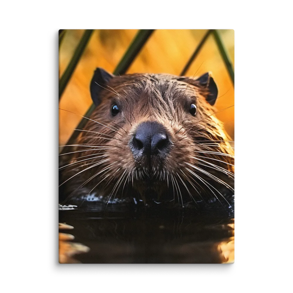 Beaver Serenity: A Natural Portrait | Canvas | 12″×16″