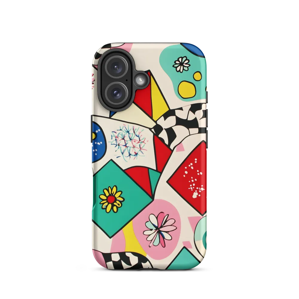 Joyful Geometry: A Playful Dance of Shapes and Colors | Phone Case