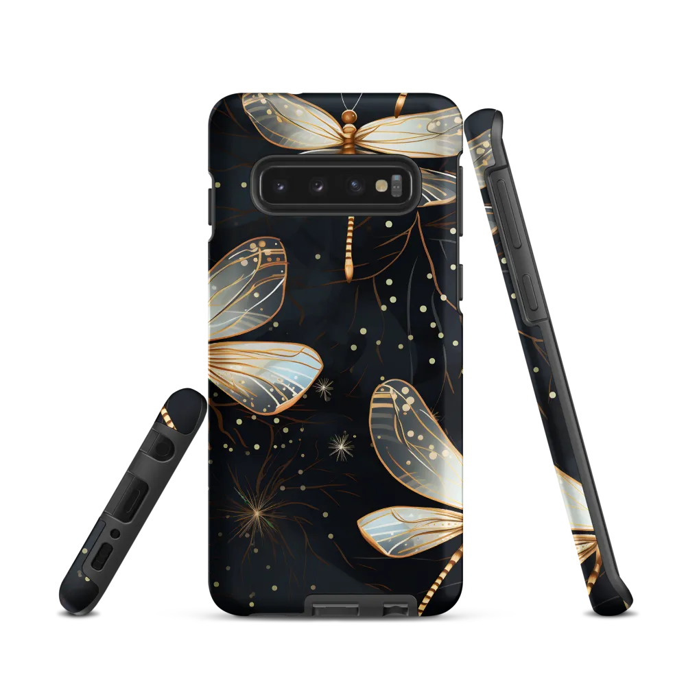 Ethereal Dance: Dragonflies in a Midnight Garden