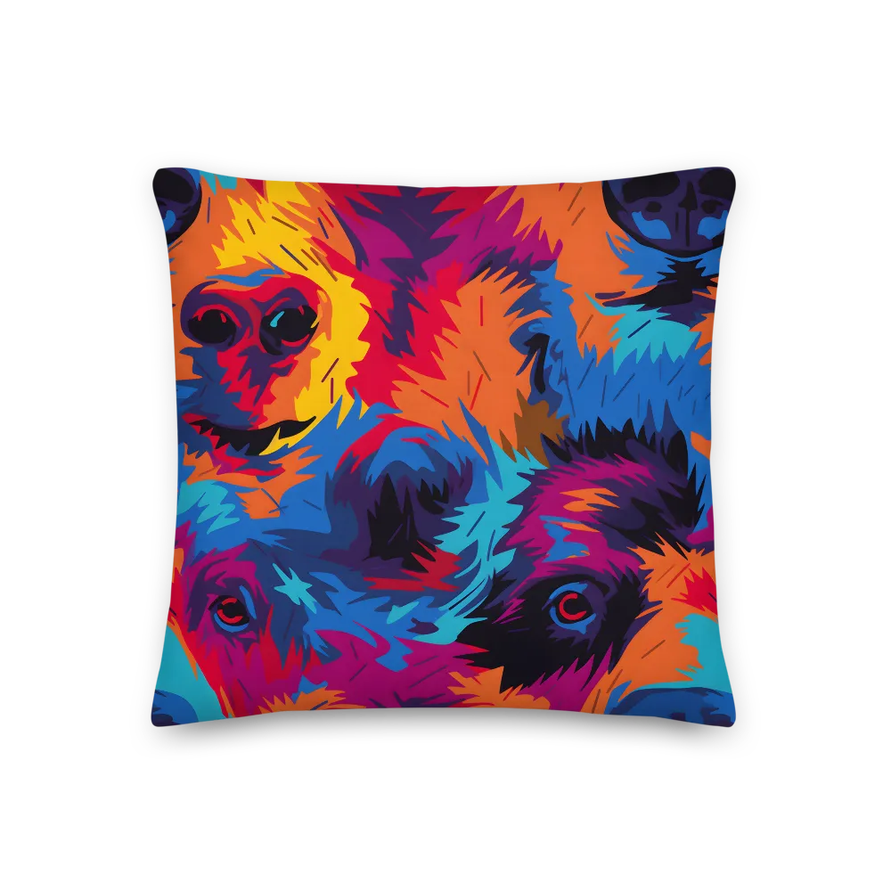 The Colorful Essence of Bears | Pillow | 18″×18″