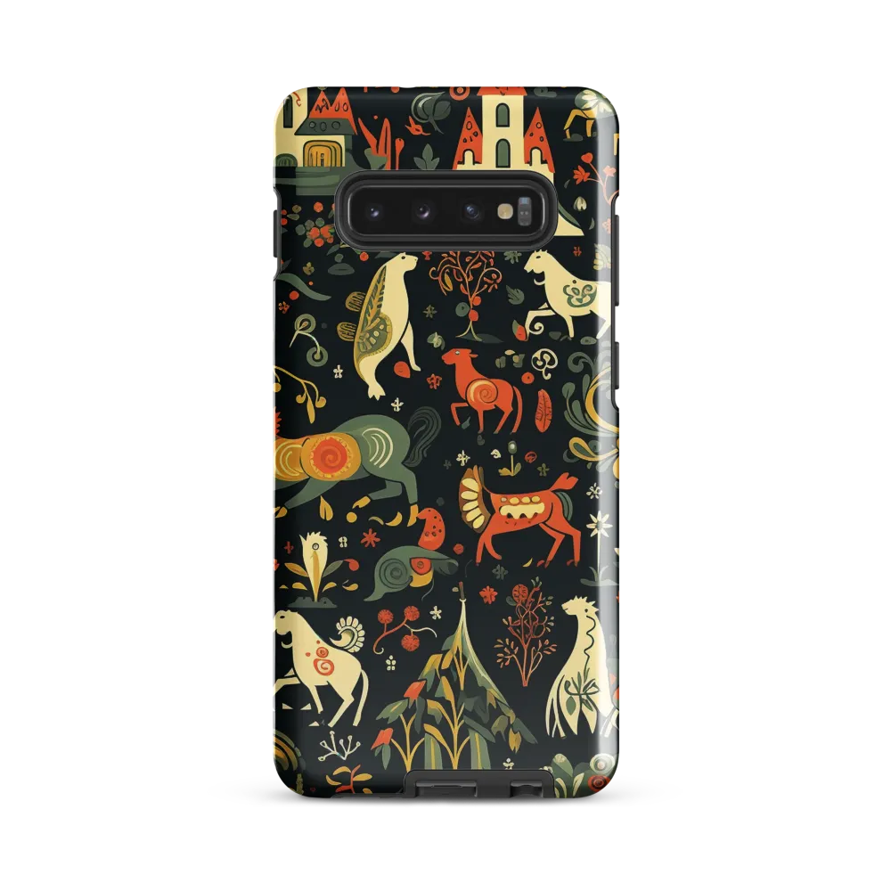 Whimsical Forest: A Folk Art Journey | Phone Case |  S10 Plus | Tough Case | Glossy